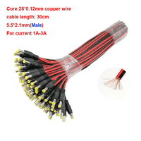 5.5x2.1mm mâle femelle prise 12V DC alimentation Pigtail câble Jack pour CCTV caméra connecteur queue Extension 24V DC fil