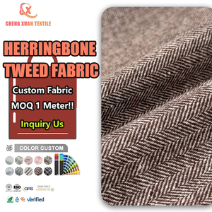 Tela Tweed Espigada Marrón de 300g, Mezcla de Lana y Poliéster, Ideal para Confección de Abrigos - Product Image 1