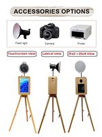 Photomaton YPT W4 à impression instantanée double face, écran tactile 18,5 pouces, PC intégré, compatible DSLR et iPad, pour événements