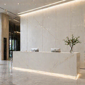 Mármol Blanco Pulido Moderno de Primera Calidad, Losa Grande, Impermeable, Ecológico, 1 Año de Garantía, para Pisos, Baños, Escaleras y Vestíbulos - Product Image 4