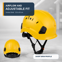 Casque de sécurité ventilé en ABS avec suspension à 6 points et ajustement réglable pour la protection de la tête dans le secteur de la construction et de l'industrie