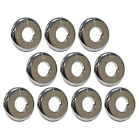 Colliers de cache-trou pour tuyaux, plaque de base de robinet, cache-rosettes en plastique pour radiateur, accessoire de salle de bain pour tuyaux d'eau et de gaz (argent)