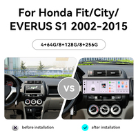 Radio para Auto Android de 14.9 Pulgadas para Honda Fit/Cityl EVERUS S1 2002-2015, Pantalla Estéreo, Navegación GPS, Reproductor Inalámbrico CarPlay