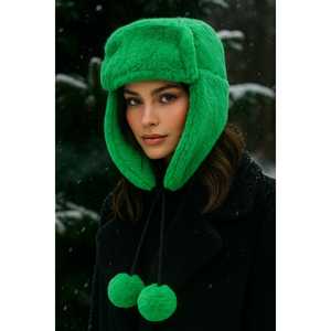 Gorro de Felpa Beige para Mujer, con Orejeras de Peluche y Pompón, para Ciclismo, Esquí, Deportes al Aire Libre, Pesca, Invierno, Casual/Fiesta - Product Image 4