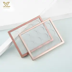 Yuzhuang Kosmetik verpackung Phnom Penh Magnetische Lidschatten box 12 Farben Lidschatten-Paletten etui Transparent PMMA PVA Ltd. Akzeptieren