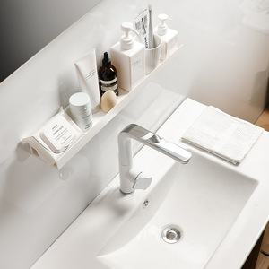 Estante de Almacenamiento Doble de Plástico, No Plegable, de Pared, Moderno y Multifuncional para Cocina, Baño, Aromaterapia y Limpieza - Product Image 3