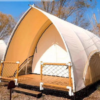 Tente de glamping de luxe pour bateau à voile Oxford, double couche, imperméable, deux chambres, salon, structure en acier galvanisé