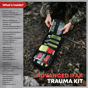 IFAK con bolsa médica de torniquete CAT para táctico, al aire libre, senderismo, kit de emergencia para traumatismos botiquín de primeros auxilios para control de sangrado - Product Image 2