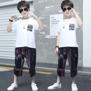 Ensembles de vêtements pour enfants tendance automne, vêtements courts super mignons et élégants, costume garçon à motifs provenant des achats en ligne - Product Image 3