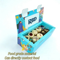 Boîte cadeau de dessert au chocolat bleu personnalisée écologique fabriquée en Chine, boîte d'emballage en papier de qualité alimentaire