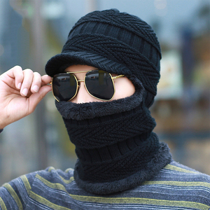 <span class=keywords><strong>Cagoule</strong></span> d'hiver unisexe, tricoté, en laine, chaud, en peluche thermique, <span class=keywords><strong>casquette</strong></span> de neige, masque Ninja, unisexe, pour hommes et femmes, nouvelle collection 2020 - Product Image 4