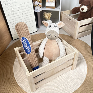 Jouet sonore personnalisé pour chien en peluche, en forme de batte de baseball et d'<span class=keywords><strong>âne</strong></span>, pour grands chiens - Jouet sonore à mordre - Product Image 1