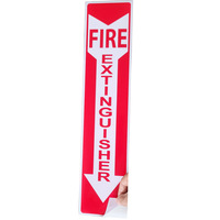Autocollant d'étiquette d'extincteur de sécurité incendie en vinyle avec motif flèche, en PVC, 4x18 pouces, étanche, pour centres commerciaux