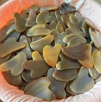 Planche de Gua Sha en jade naturel, en forme de cœur, de couleur grise, provenant du Guangdong, pour le massage du visage et la santé