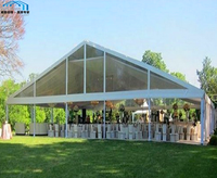 12x20m 12x25m tentes de luxe pour réfugiés cassette plancher hall remorque tente pour cérémonie luxe glamping tente de mariage blanche