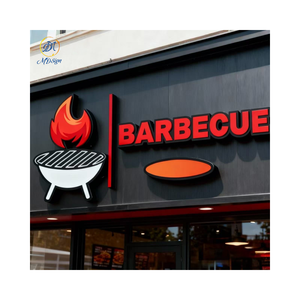 Letras de Canal LED 3D Personalizadas, Acrílico, Acero Inoxidable, Iluminadas, Letrero Frontal para Tienda, Decoración para Restaurante/Pizzería al Aire Libre - Product Image 4