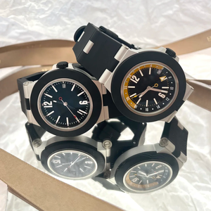 Reloj Mecánico de Cuerda Automática con Bisel de Cerámica, Diseño de Esfera de Cronógrafo de Tres Ojos, Función Luminosa y Correa de Goma - Product Image 6