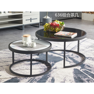 Tùy chỉnh tùy chọn màu sắc thiết kế bằng đá cẩm thạch trà Vòng Kim Loại Bàn cà phê - Product Image 5