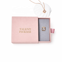 Boîte en carton rose premium avec tiroir, revêtement UV, emballage cadeau biodégradable, lamination brillante, finition mate