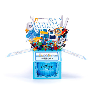 Carte pop-up 3D pour la fête des pères, carte de vœux avec message manuscrit, cadeau d'anniversaire pour papa - Product Image 3