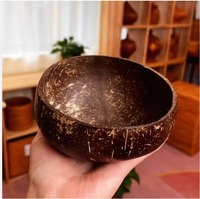 Juego de Tazones de Coco de Lujo Sostenible, 4 Tamaños (900ml/500ml/350ml/150ml), Hechos a Mano, Duraderos y Ecológicos, Vajilla para Cocina
