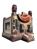 Fun Bounce BO012, Casa Inflable con Temática Deportiva 3D, 13x13x14 pies, PVC Comercial para Fiestas de Cumpleaños Infantiles y Juegos al Aire Libre