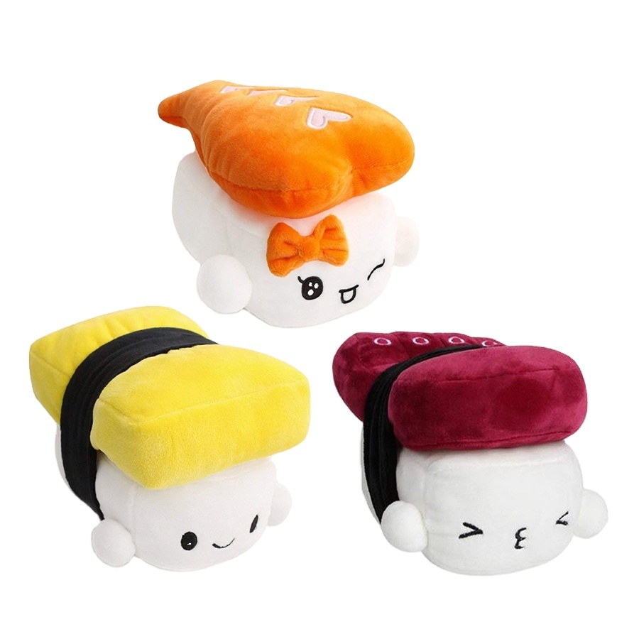 Oreiller Déco En Forme De Nourriture - Saucisses, Crevettes, Poisson - Peluche Douce - Pour Canapé, Chambre - 4