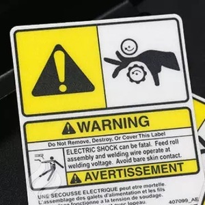 Tùy chỉnh OEM cảnh báo dán PET/Bopp dính nhãn nhà máy trực tiếp không thấm nước bền cảnh báo và hướng dẫn nhãn - Product Image 1