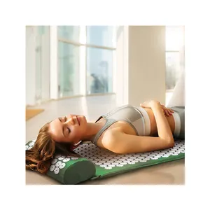 Matras shakti pijat akupunktur Yoga, alas akupunktur dan Set bantal pranamat Untuk penghilang stres punggung dan relaksasi otot