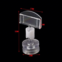 Porte-étiquettes de supermarché en plastique écologique de haute qualité avec base magnétique pour affichage de prix (capacité 50 mm) - Juin