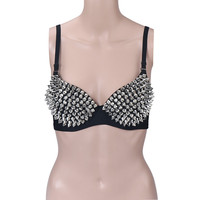 Nouveau fétiche Sexy soutien-gorge fête danse spectacle Rivet métal Punk soutien-gorge parcelle jouets de rôle BDSM jouets jeux pour adultes jouets sexuels pour les femmes