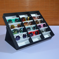 Boîte de présentation de lunettes en carton recyclé personnalisée, support de rangement pour lunettes de soleil, gaufrage quadricolore pour usage en magasin