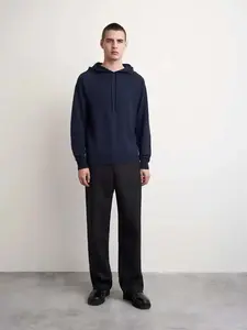 Custom ODM OEM оптовая цена Прямая продажа с завода простой вязаный кашемировый мужской свитер с капюшоном - Product Image 2