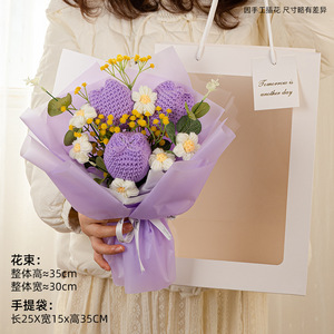Flores Artificiales Tejidas a Mano, Productos de Belleza de Tela para Fiestas de Cumpleaños y Días Festivos, Económicos y para Regalo - Product Image 3