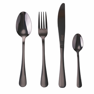 Juego de Cubiertos 5TH AVENUE de 4 Piezas en Negro Brillante - Product Image 1