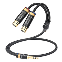 Câble audio ERUMPENT 6,5 mm mâle vers XLR mâle/femelle avec gaine en PVC pour guitare, haut-parleur, microphone, moniteur