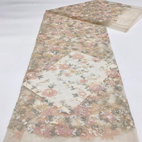 Robe de soirée pour femme, nouvelle collection, tissu en dentelle brodée avec combinaison de paillettes tissées fines 2+3+4+5mm et perles unies
