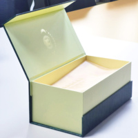 Boîte cadeau de luxe pour clé de voiture pliable avec insert en mousse à 2 emplacements, boîte de rangement rigide pour clés, emballage cadeau pour concessionnaires automobiles