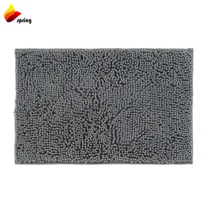 Non- Slip Chenille Bath Rug Machine Washable Rugs for Shower Floor Bathmat