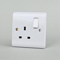 Prise murale électrique en bakélite, norme britannique, durable, avec revêtement, 13A 15A, avec voyant néon, pour usage domestique et professionnel