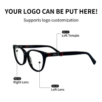 Monturas de Gafas Grandes de Diseño Cuadrado con Aro Completo para Gafas de Lectura con Lentes de PC