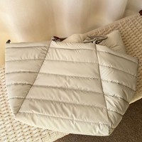 Sac fourre-tout pliable transfrontalier haut de gamme, grande capacité, léger, à porter à l'épaule, tendance mode, pour l'hiver 2025, à ouverture large