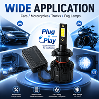 Ampoule de conversion de phare LED SFIDA V18 12000LM haute puissance avec refroidissement par ventilateur, 3 tubes en cuivre, IP67, éclairage automobile, phare LED