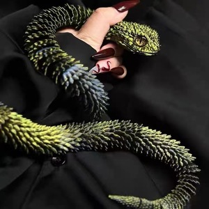 3D Printed Viper Toy, Flexible Movable Joints, Funny Creative Simulated Animal <b>Ornament</b> - Product Image 2