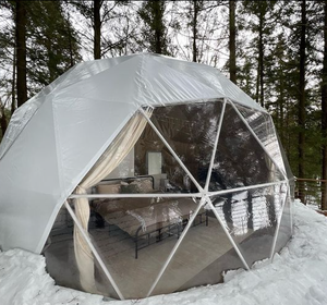 Geodesic โดมกลางแจ้งบ้านในฤดูหนาวที่มีฉนวนกันความร้อนสำหรับ glamping geodesic โดมขายดี - Product Image 2