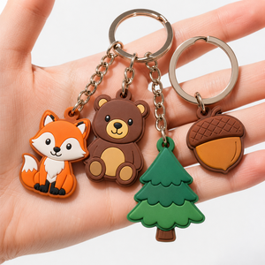 Trendy Custom Soft PVC Key Fobs with Split <b>Ring</b> for Brand Advertising Campaigns - Product Image 5