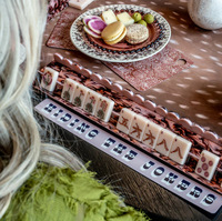 Jeu de Mahjong de style américain sur le thème de la rose du désert Yemo, 4 niveaux, 160 pièces, ensemble de luxe en acrylique