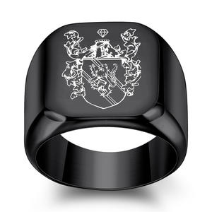 Moda Lion King Jewelry Ring Acero inoxidable Círculo grande Luz Fina Anillos <span class=keywords><strong>de</strong></span> joyería para hombres - Product Image 6