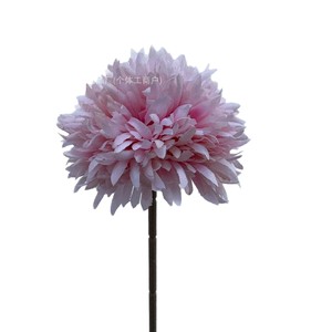 Qiye Artificial <b>Flowers</b> Silk Chrysanthemum Ball Single Stem Nordic Style Desktop Decoration Handmade <b>Ornament</b> - Product Image 3