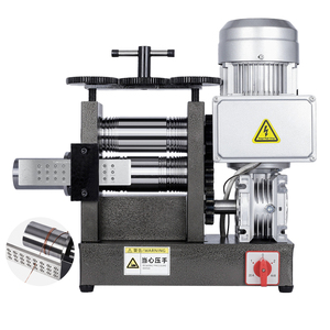 Machine à laminage pour la fabrication de bijoux, or, argent, formage de fil plat, 750W avec plaque de tréfilage - Product Image 1